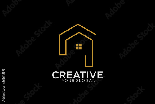 House Logo. Usable for Real Estate  Construction  Architecture and Building Logos.
