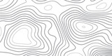 White height of the topographic contour in lines and contours. Topographic map and landscape texture background. Topography lines and circles background. Abstract white topography vector