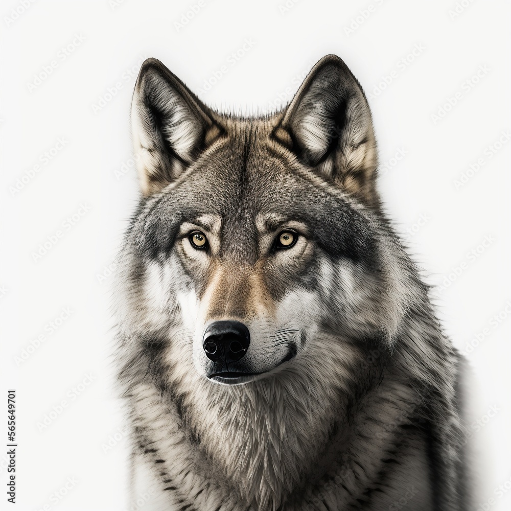 A Gray Wolf, Generative Ai A Gray Wolf, Generative Ai