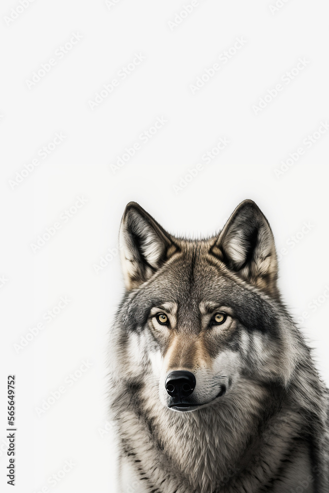 Wolf Portrait, Generative Ai