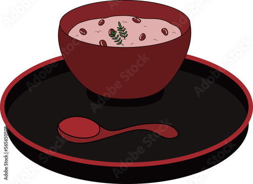 小豆粥（主線あり）