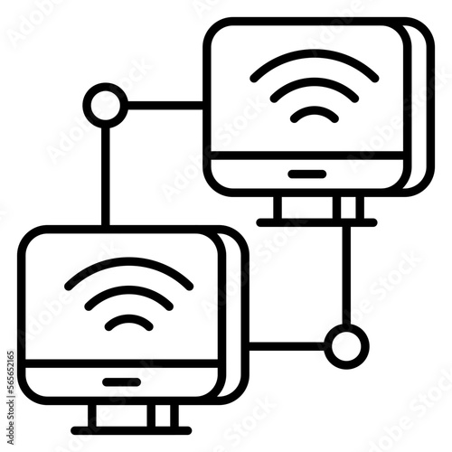 Premium download icon of connected devices 