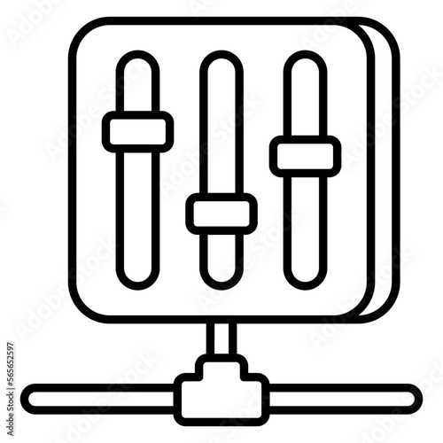 An editable design icon of share equalizer 