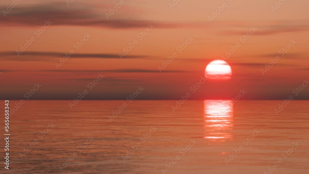 Futuristic retro sunset over a waving ocean. Futuristic retro sunset over a waving ocean.