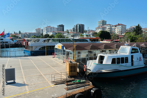 Turkey, Istanbul, Bostanci - 01 | 07 | 2022 : The old building of the maritime station on the pier, historical heritage photo
