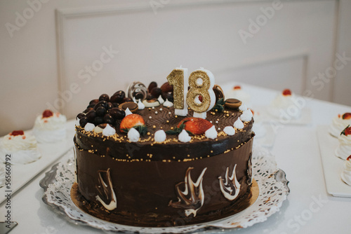 chocolate cake on a plate