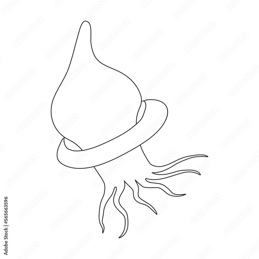 Plankton vector icon.Outline vector icon isolated on white background plankton.