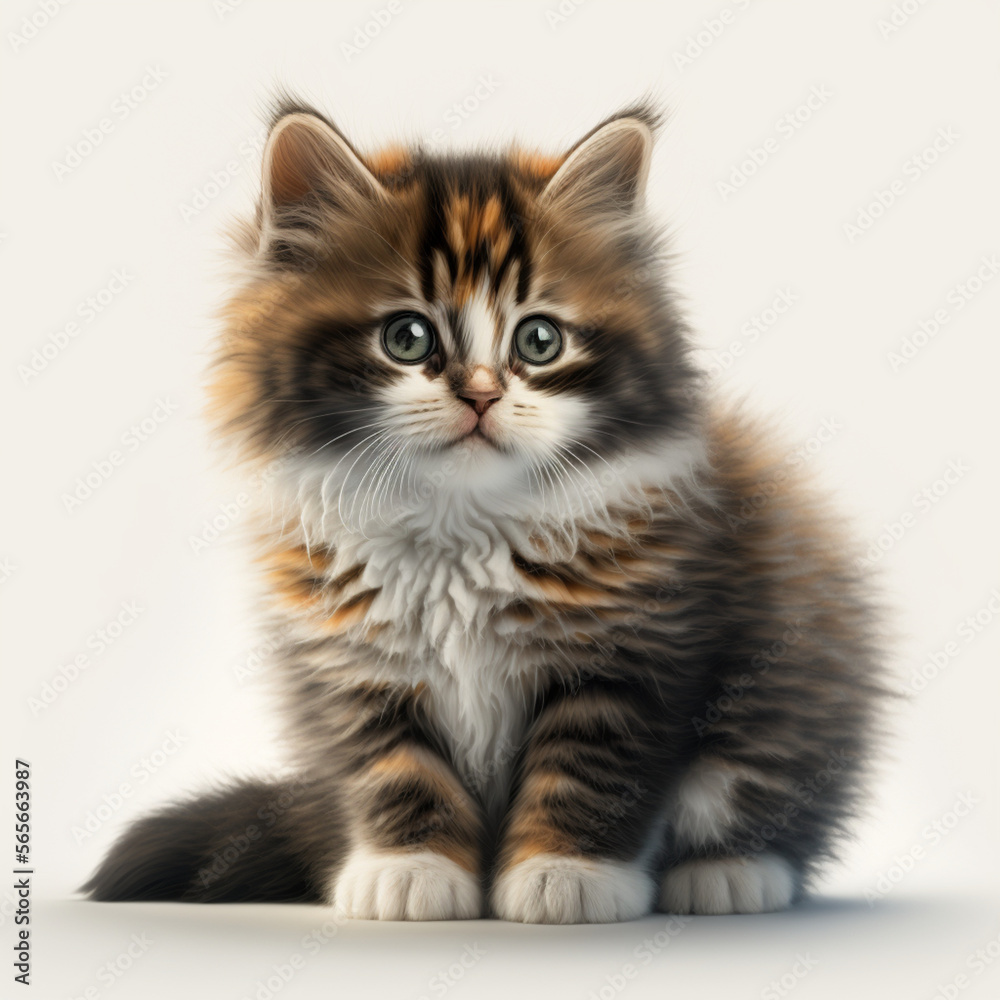 Cat, cute, small, ultra hd, realistic, 8k, depth of field, white background 4