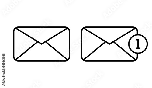 Mail envelope icon vector illustration