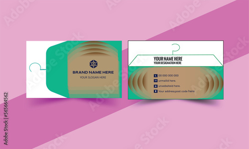 Creative modern name card and business card. Modern Business Card - Creative Set of modern business card print templates. Personal visiting card with company logo. Vector illustration.