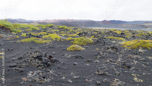 Iceland landscape near Hverfell volcano, Iceland landmark photo