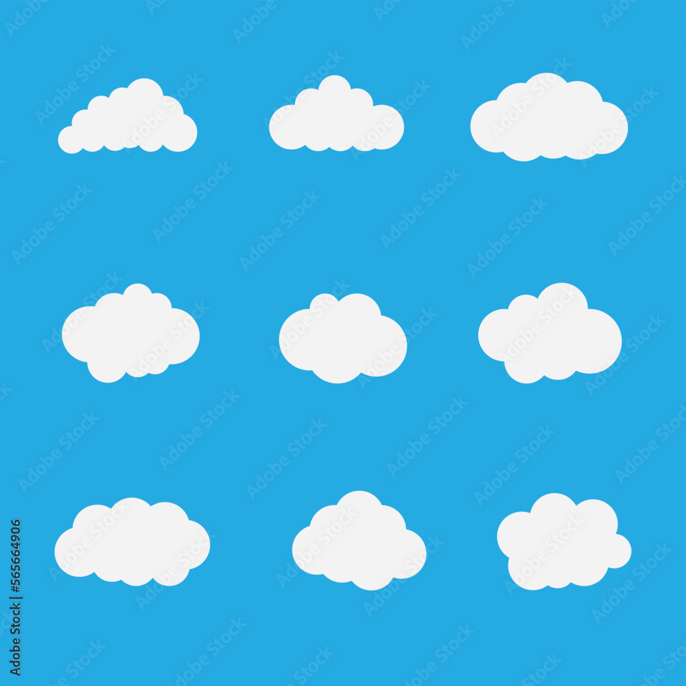Cloud  set icons, sky set icon SVG Vector illustration