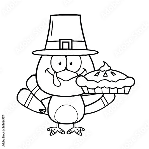 Thanks giving coloring page for kids.