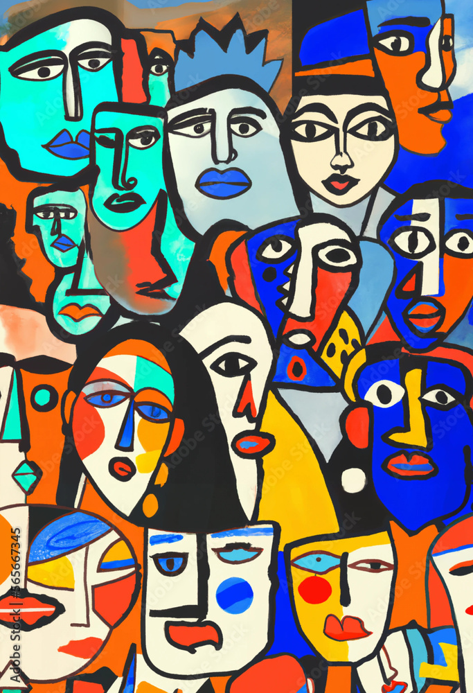 abstract faces