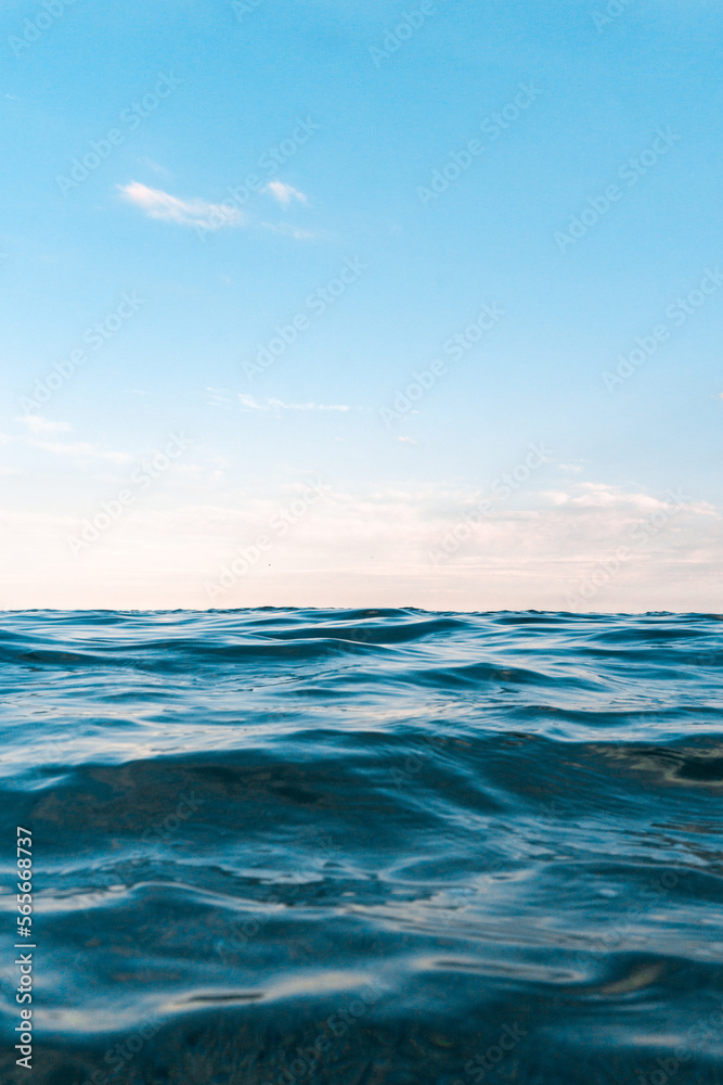 Blue sea waves texture.