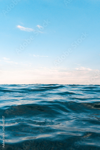 Blue sea waves texture.