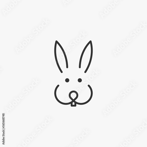 Rabbit line logo design simple © TMTS