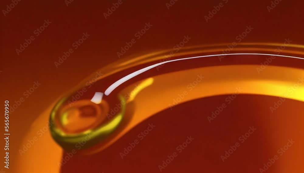 golden glistening shiny honey texture close up macro shot animated 