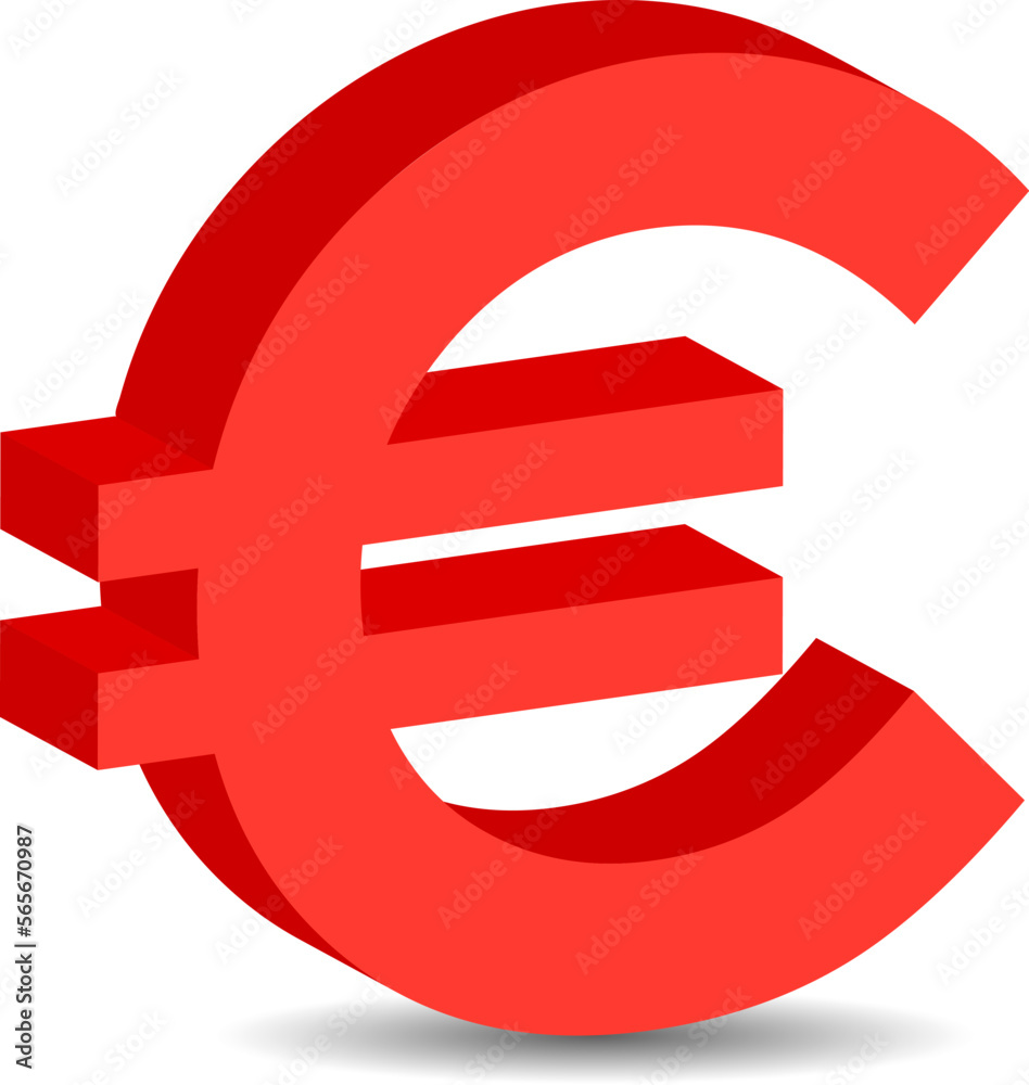 Euro symbol, 3d vector currency sign Euro symbol, 3d vector currency sign