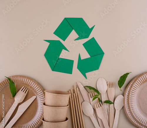 Reusable eco friendly sustainable food packagind photo