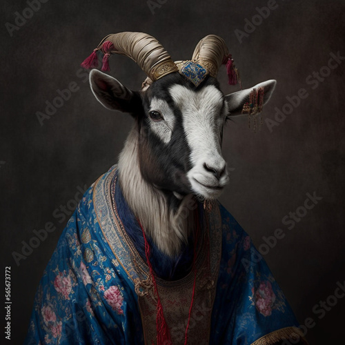 Animal illustrations with traditional clothing © Robert