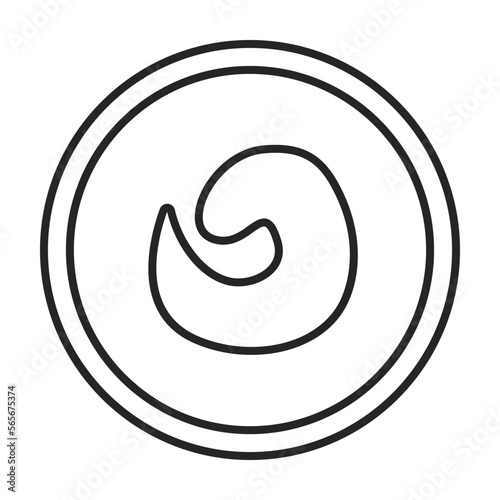 Sauce vector outline icon. Vector illustration seasoning on white background. Isolated outline illustration icon of sauce.