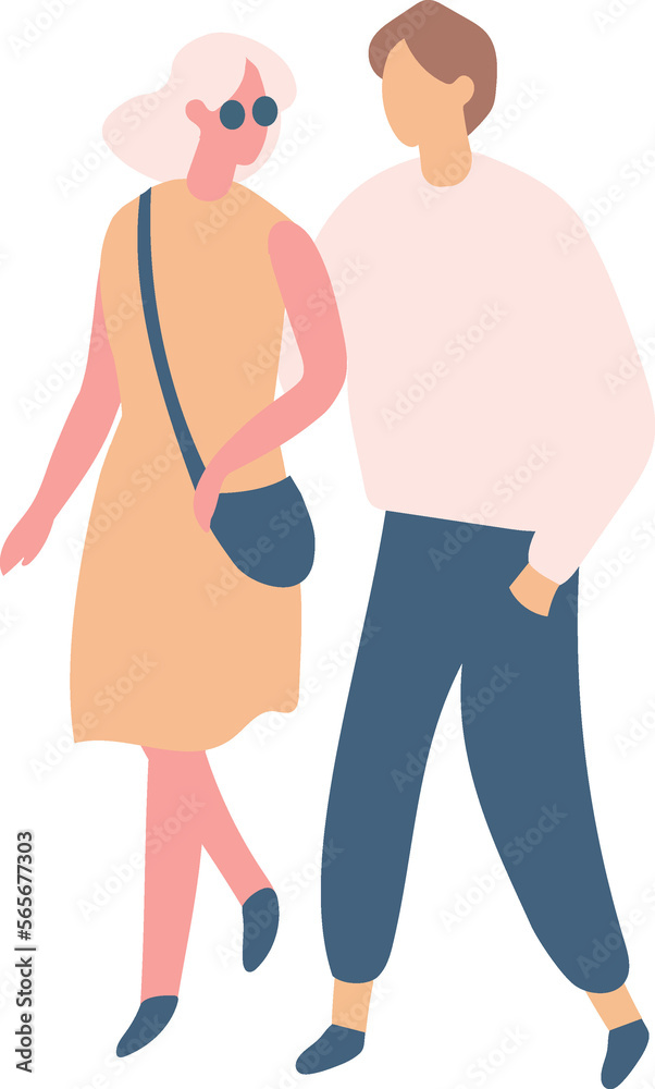 People Couple flat faceless silhouette People Couple flat faceless silhouette