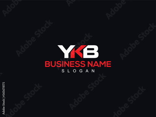 Minimalist Unique YKB y k b Creative Letter Logo photo