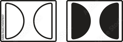 Dolby atmos icon simple trendy flat style line and solid Isolated vector illustration on white background. For apps, logo, websites, symbol , UI, UX, graphic and web design. EPS 10.