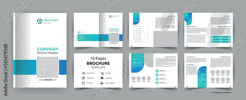 Corporate Brochure Template Design - 10 Pages