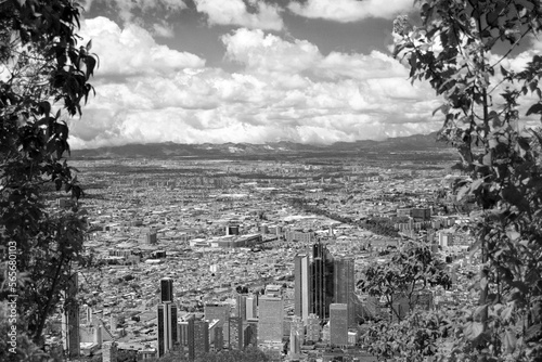 Bogota in black and white