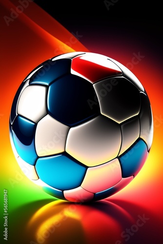 soccer ball with flag