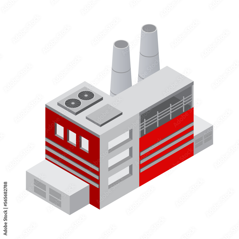 Industrial Factory Buildings Composition Industrial Factory Buildings Composition