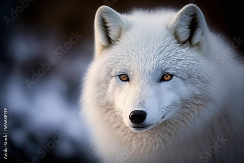 Arctic wolf Stock Photo, Wildlife Photography. Generative Ai