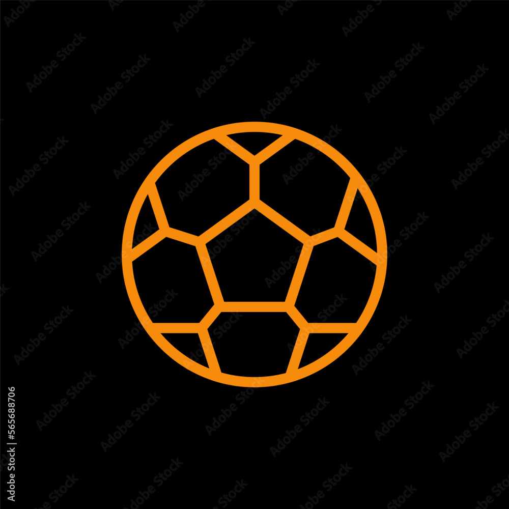 Fototapeta premium Football icon flat style illustration