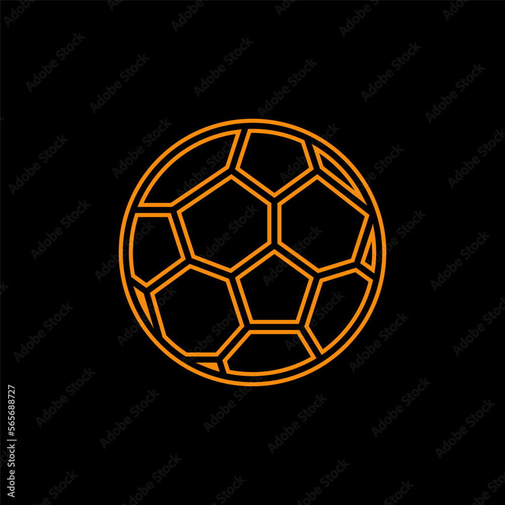 Fototapeta premium Football icon flat style illustration
