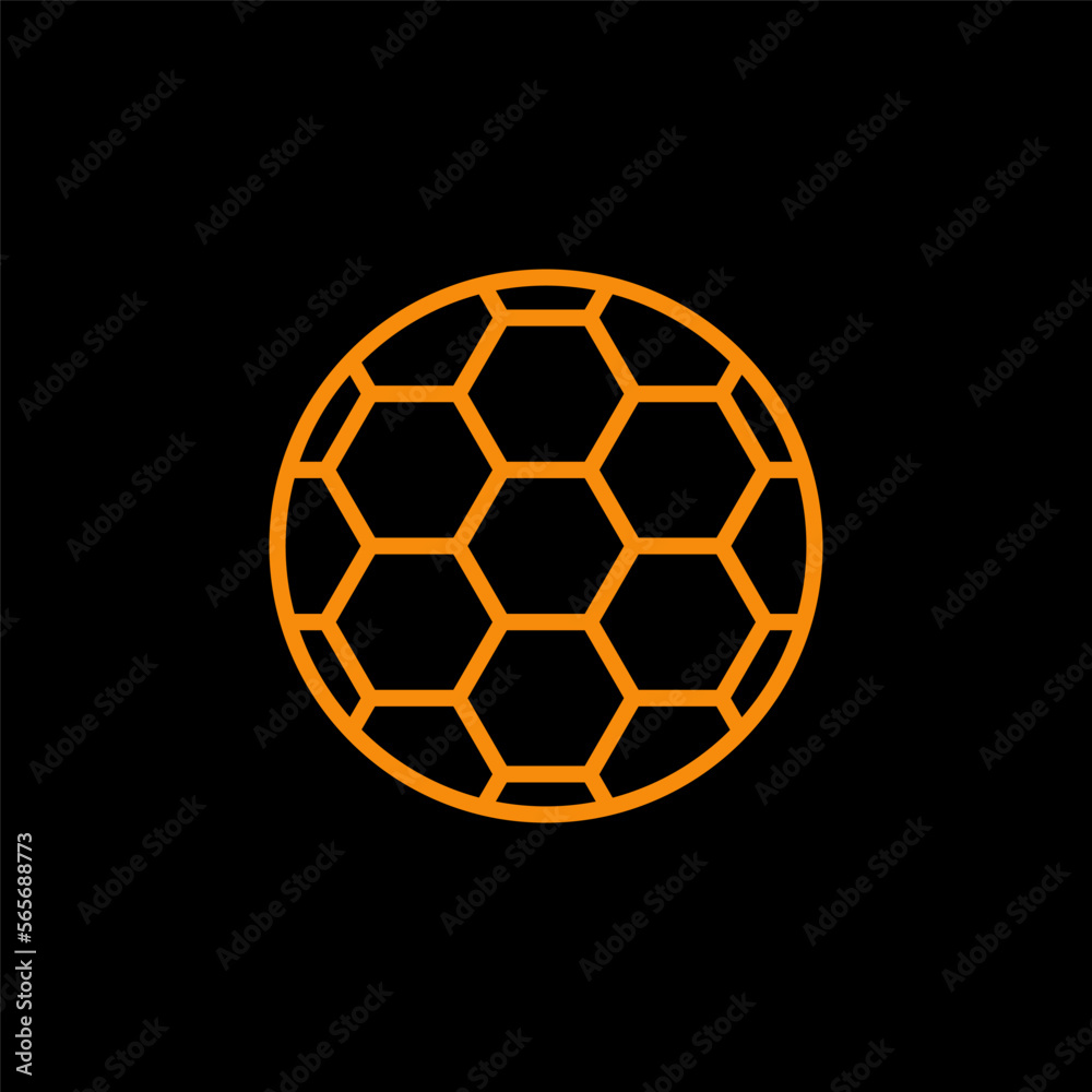 Naklejka premium Football icon flat style illustration