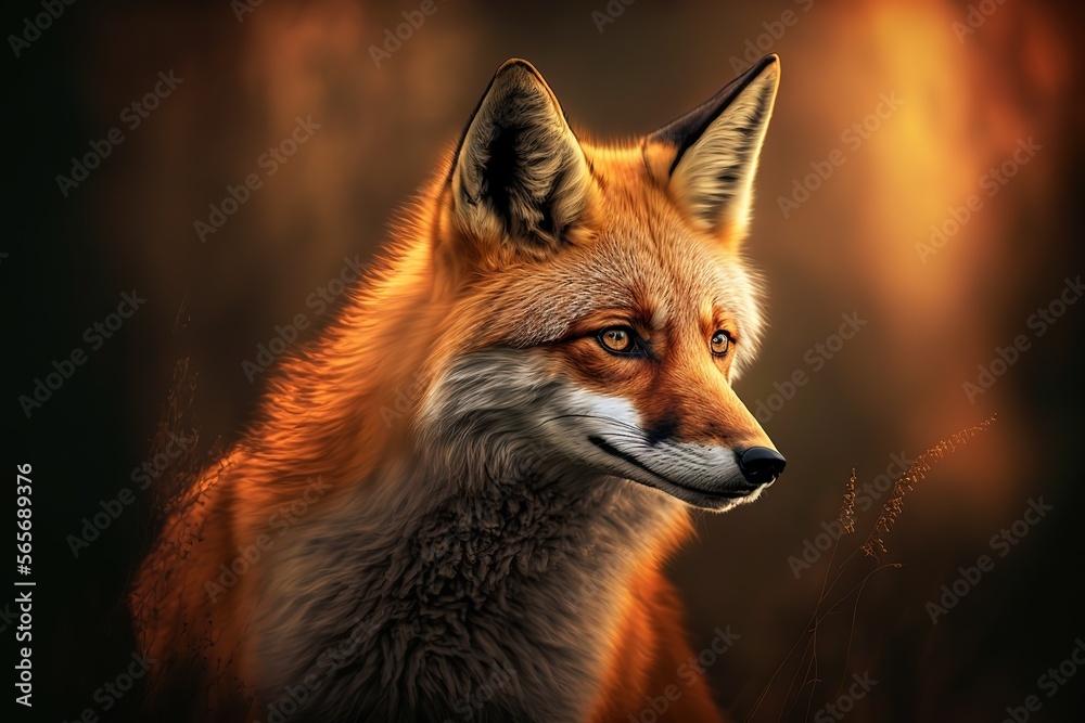 Fox Stock Photo, Wildlife Photography. Generative Ai Fox Stock Photo, Wildlife Photography. Generative Ai