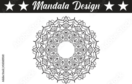 Mandala Coloring book Art Decorative ornament in ethnic oriental style