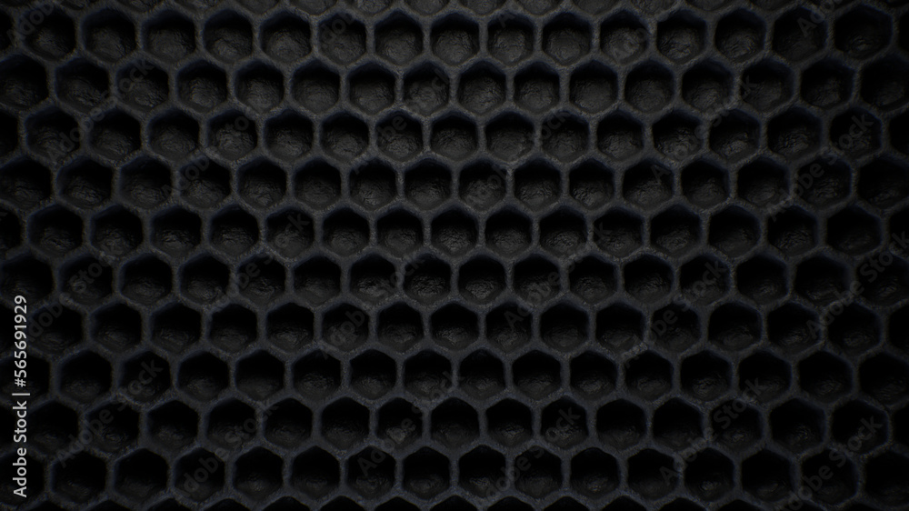 3d rendered dark beehive pattern background 3d rendered dark beehive pattern background