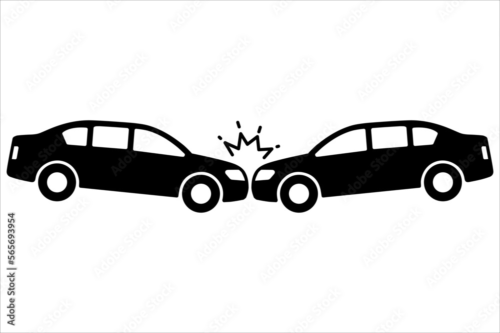 Car accident icon. Vector illustration