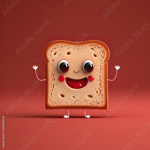 Cute Cartoon Slice of Bread...