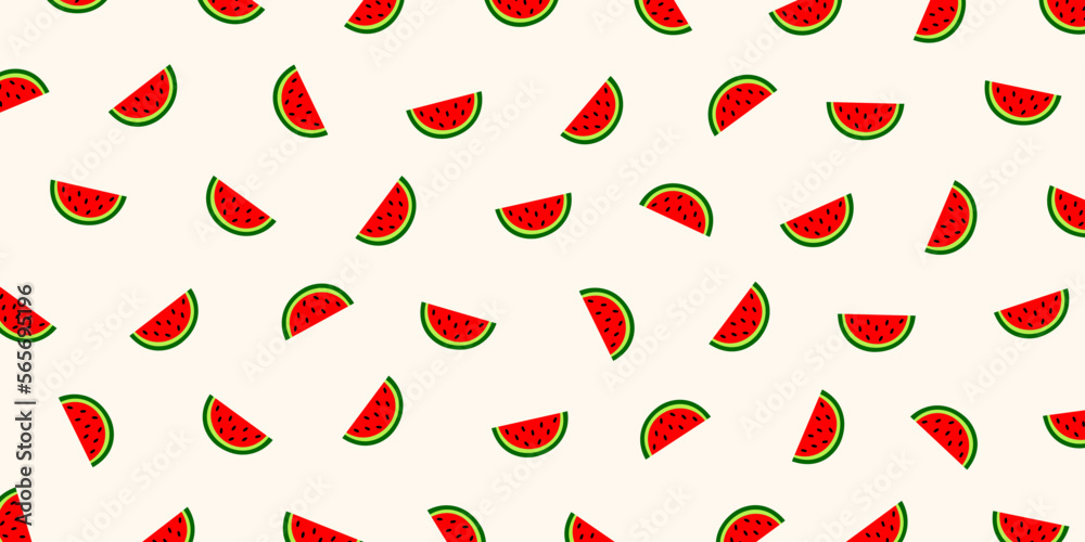 Cute slice watermelon pattern for background and wallpaper design Cute slice watermelon pattern for background and wallpaper design