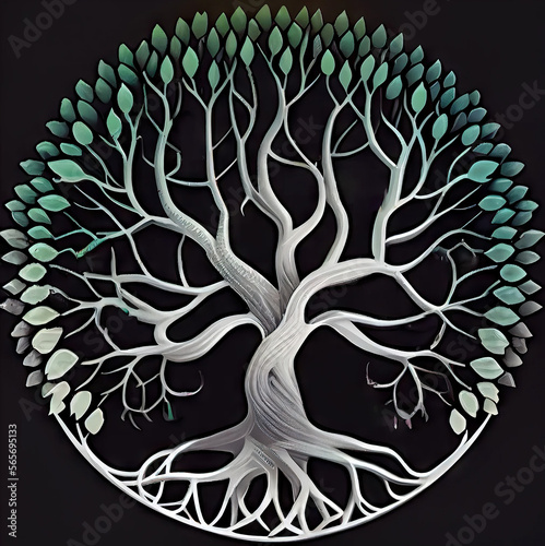 Murais de parede Stunning Tree of Life Symbolizing Growth and Strength