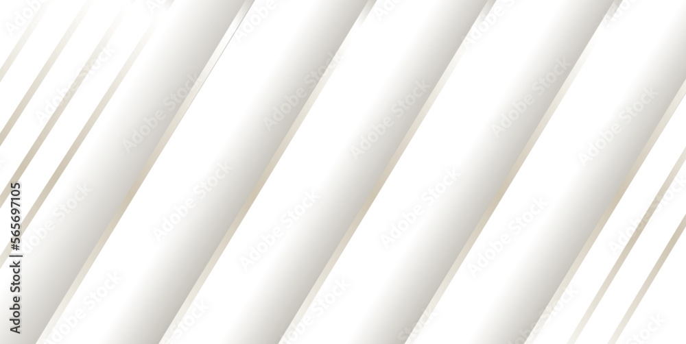Obraz premium 3d abstract white background with smooth wavy layers. Horizontal poster template. Gradient gentle shade of gray and white. Vector illustration. For advertising and writing texts 