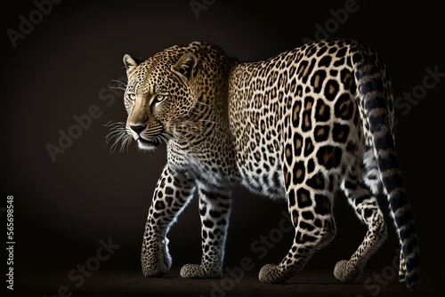 Leopard Stock Photo, Wildlife Photography, Generative Ai