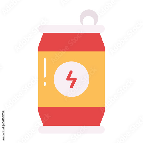 Energy drink vector icon in trendy style, carbonated drink