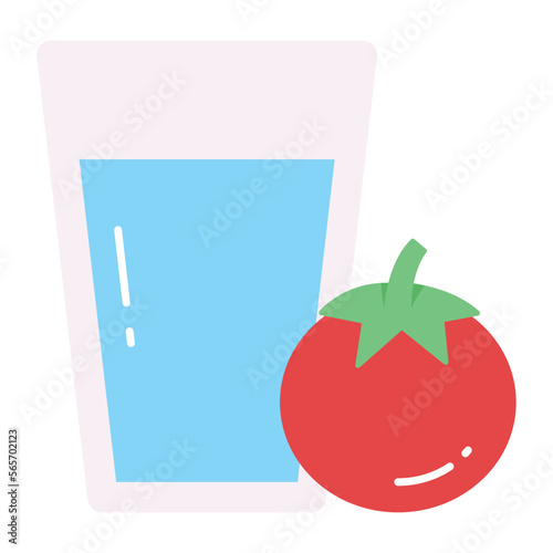 Tomato juice vector icon in trendy style