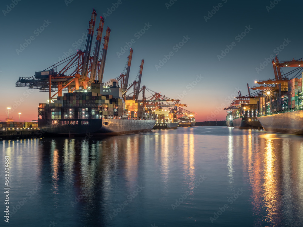 Hamburg, Waltershofer Hafen, Container Terminal