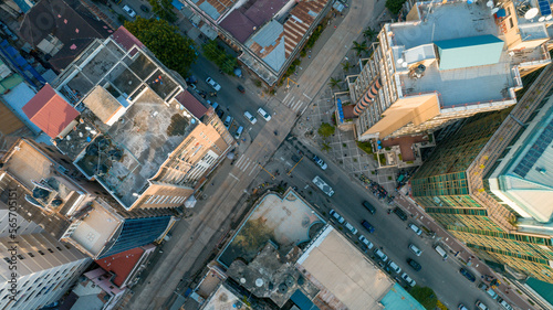 Aerial of Dar es Salaam city in Tanzania